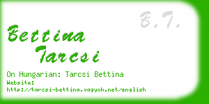 bettina tarcsi business card